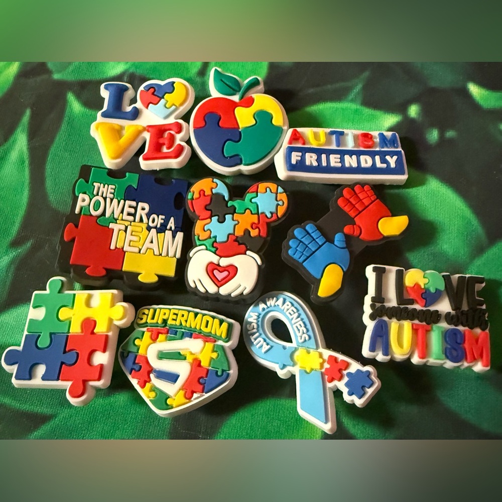 10 Autism Charms Jibbit Shoe Charms Disney Croc Charms